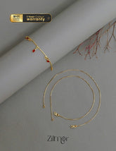 KY1011783 - Gold plated Bracelet & pair Anklet Combo (Color Option) 3-Zilmor